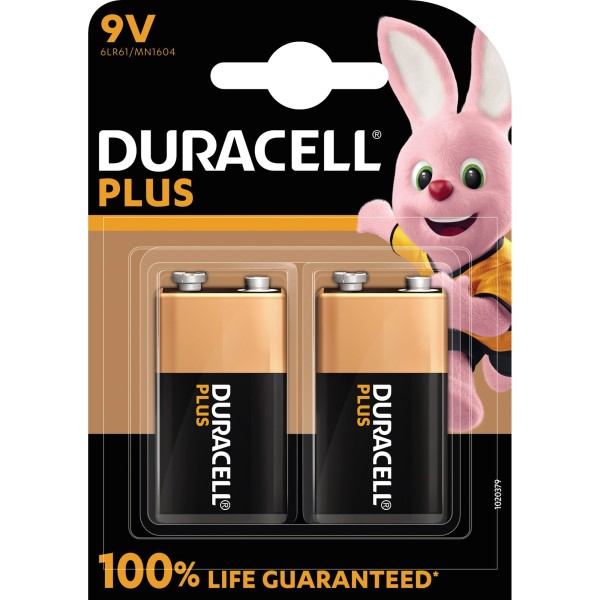 DURACELL Batterie Plus E Block 142268 9V 2 St./Pack.