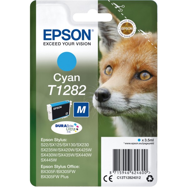Epson Tintenpatrone C13T12824012 3,5ml cyan
