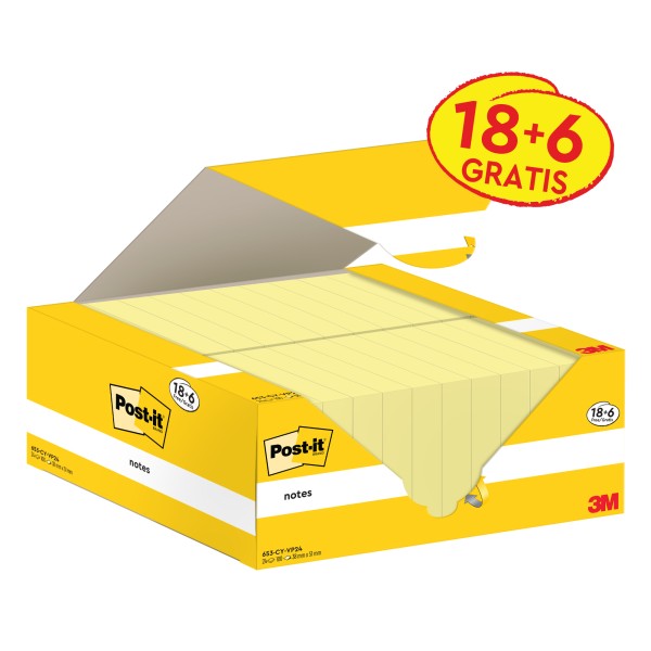 Post-it Haftnotiz 653-CY-VP24 38x51mm 100Bl. ge 24St.