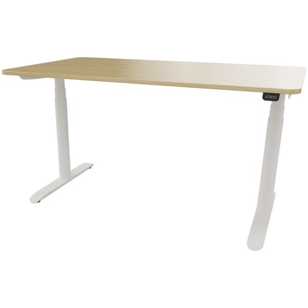 Schreibtisch Sedus se:lab e-desk 140x65-128x90cm weiß/eiche hell