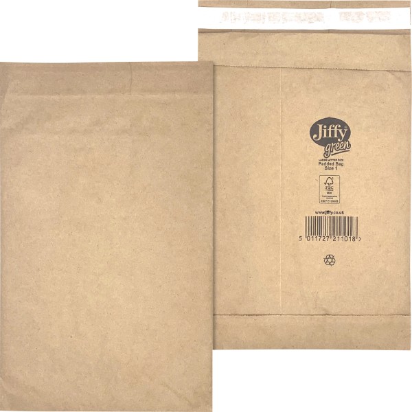 Jiffy Papierpolstertasche Nr. 1 30001311 br 100 St./Pa