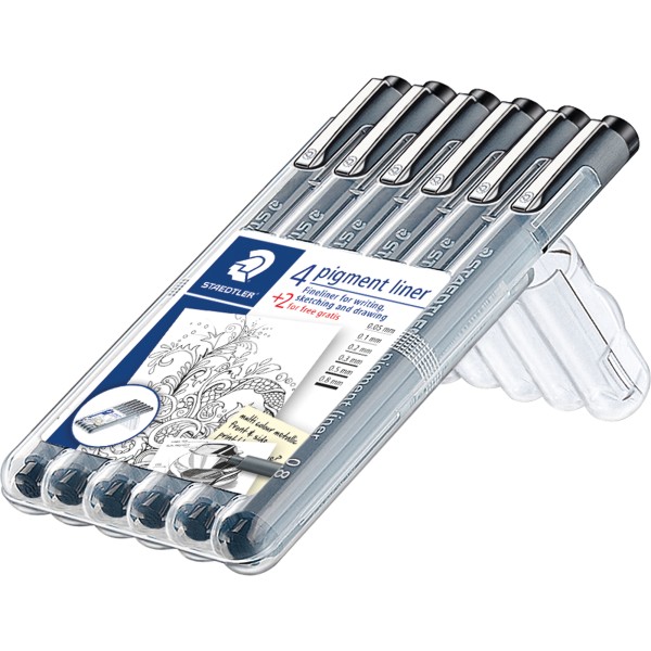 STAEDTLER Finliner 308 SB6P schwarz 6 St./Pack