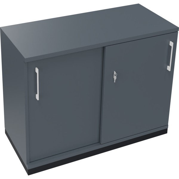 Schiebetürenschrank 2OH B1000xT442xH781mm an/Lavagrau
