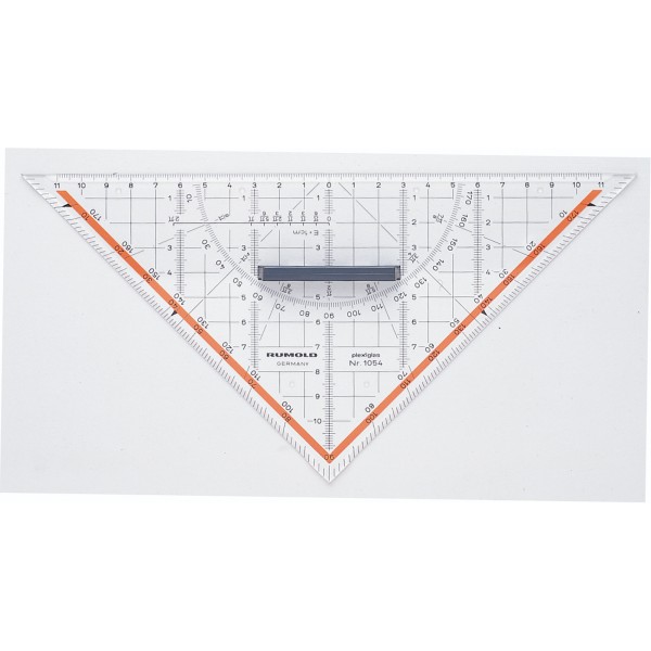 RUMOLD Zeichendreieck 1054 25cm Acrylglas transparent