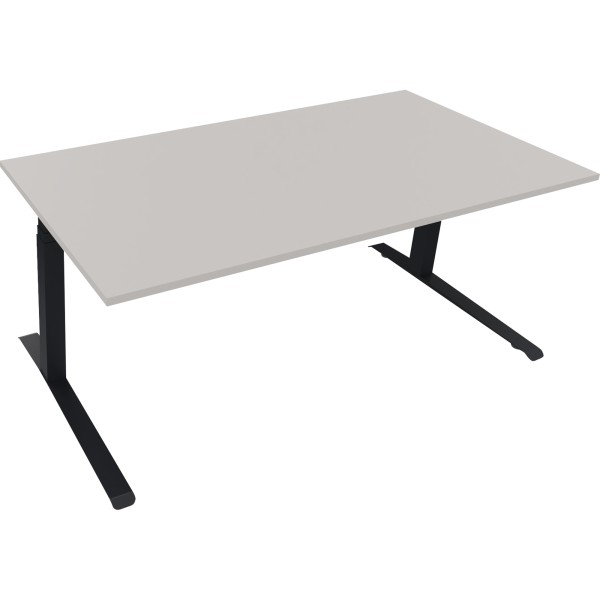 Sitz-/Stehtisch Kufe Doppels. Quad. B1800xT900xH645-1275 an/Lichtgrau