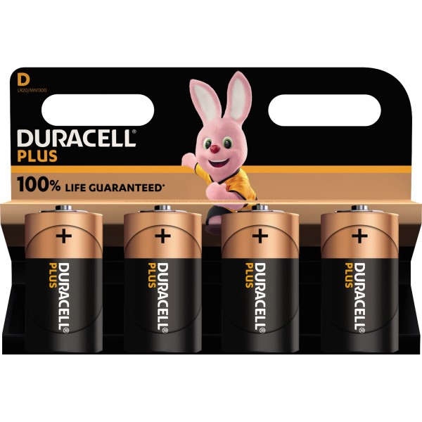 DURACELL Batterie Plus Mono D LR20 142039 1.5V 4 St./Pack.