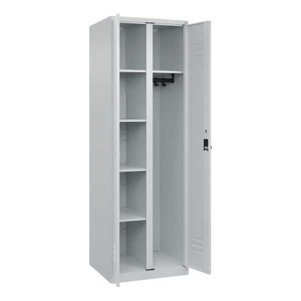 C+P Garderobenschrank Classic PLUS 2Abteile 1850x600x500mm l.gr/l.gr