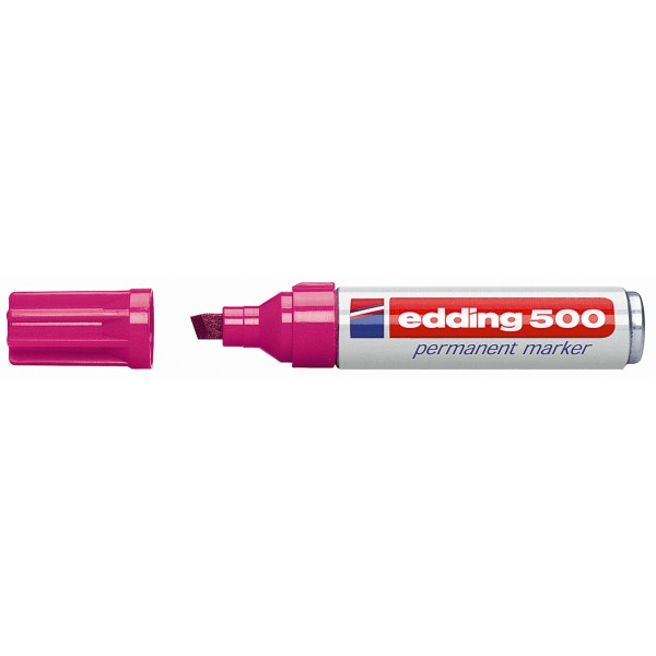 edding Permanentmarker 500 4-500009 2-7mm nachfüllbar Keilspitze rosa