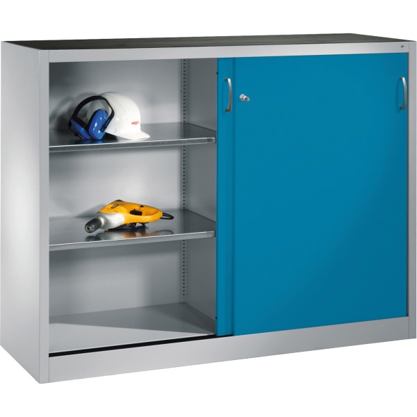 C+P Werkzeugschrank 214709S10015 Schiebetür 1200x1600x400mm lgr/lbl