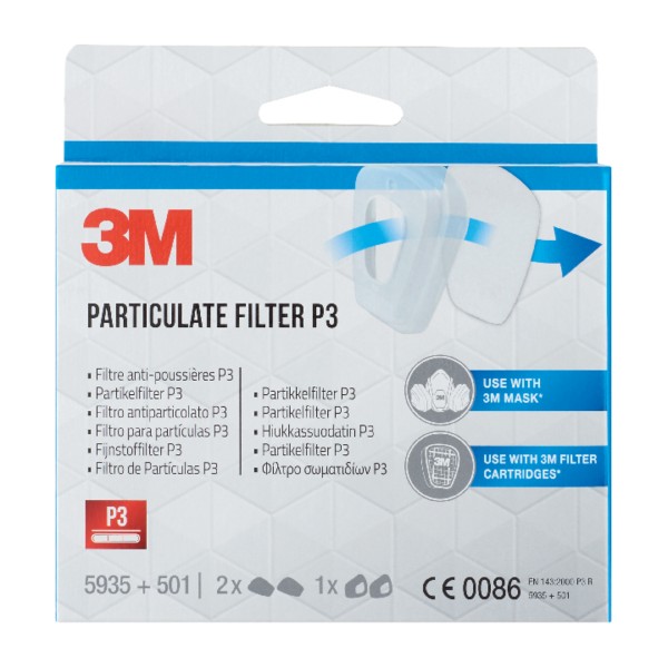 3M Partikelfilter FFP3 5935PRO2 2Paar +1Paar Halter