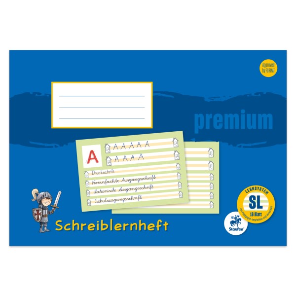 Staufen Schreiblernheft Premium 734500901 LinSL A4quer 16Bl 80g lin