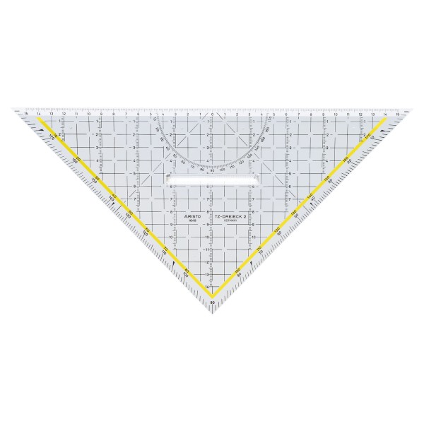 Aristo Geometriedreieck AR1648/2 Hypotenuse 325mm glasklar