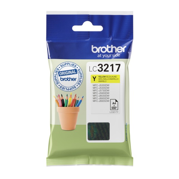 Brother Tintenpatrone LC3217Y 550Seiten gelb