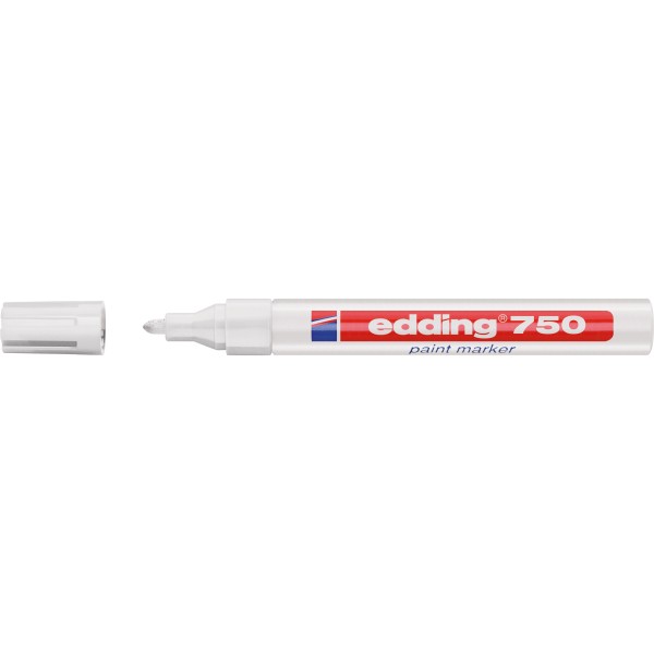 edding Lackmarker 750 4-750049 2-4mm Rundspitze permanent weiß