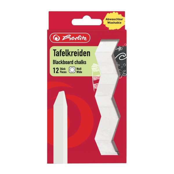 Herlitz Tafelkreide 8648107 weiß 12 St./Pack.