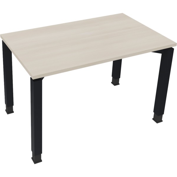 Schreibtisch Vierfuß Quadratrohr B1200xT700xH680-820 an/Akazie hell