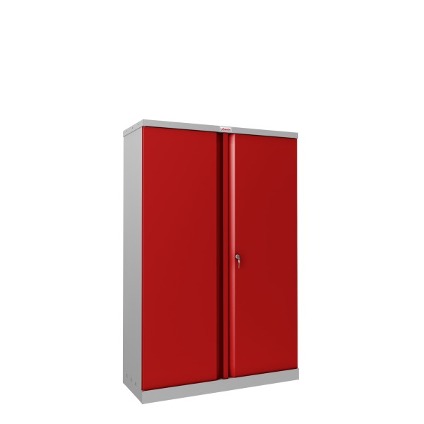 Phoenix Stahlschrank SCL1491GRK 2Türen 3Böden gr/rt Schlüssel