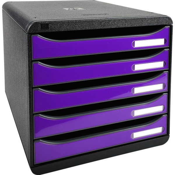 Exacompta Schubladenbox BIG-BOX PLUS 3097220D 5Sch. glo/violett
