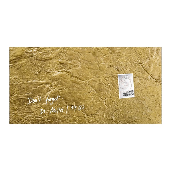 SIGEL Magnetboard Artverum GL266 910x460x15mm Glas Metallic-Gold