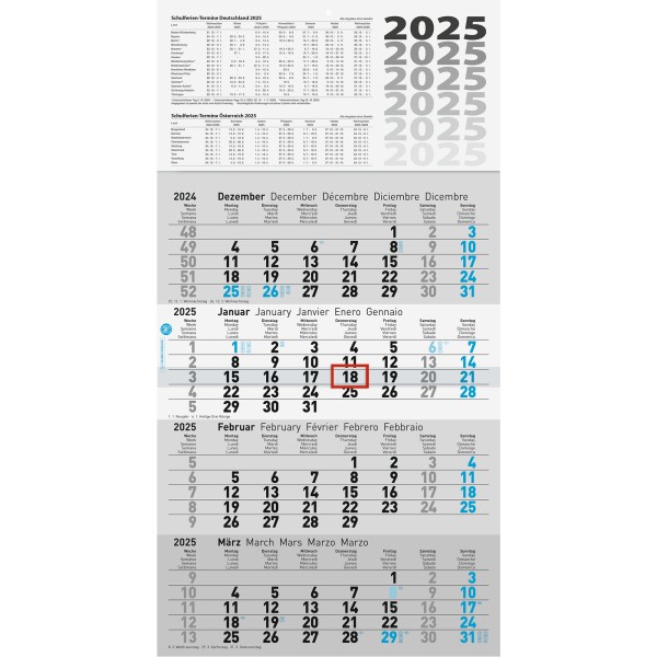 Glocken Wandkalender 5070242005 30x59cm 4M/1S