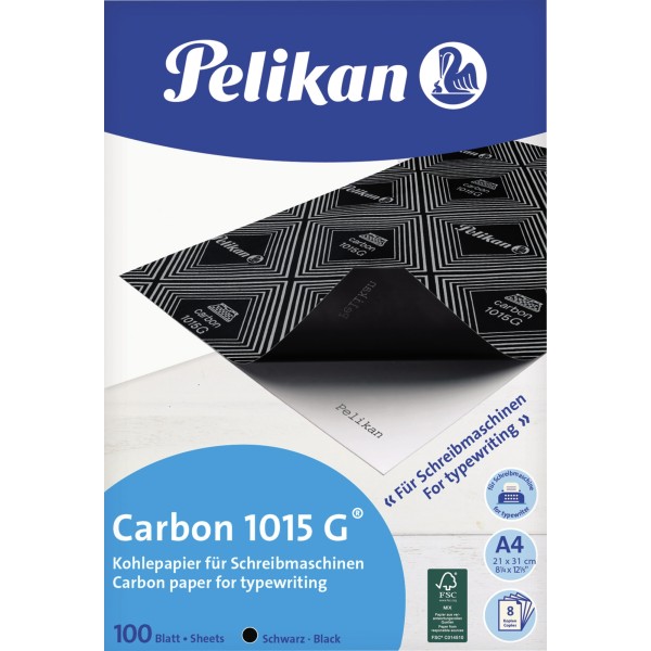 Pelikan Kohlepapier 1015G 018770 DIN A4 gefärbt 100Blatt schwarz