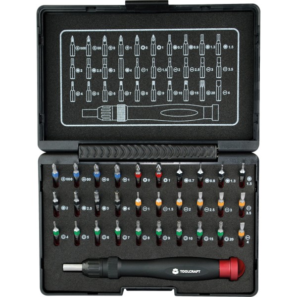 TOOLCRAFT Bit-Set 809204 31teilig Kreuzschlitz Phillips, Kreuzschlitz
