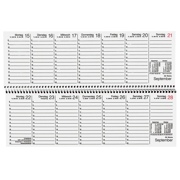 Soennecken Schreibtischquerkalender 2026 5094-26 60Seiten 1W/1S