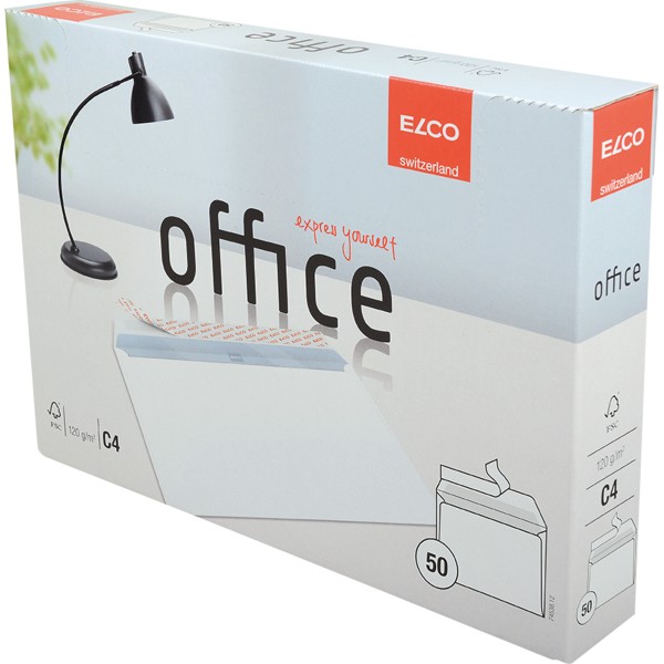 ELCO Briefumschlag Office 7453812 C4 oF hk hochweiß 50 St./Pack.