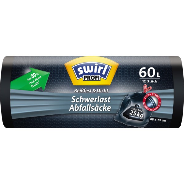 Swirl Schwerlast-Abfallsack 216007 60l 12St.