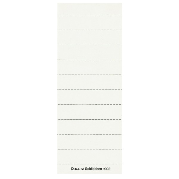 Leitz Beschriftungsschild 19020001 blanko 3zeilig weiß 100 St./Pack.