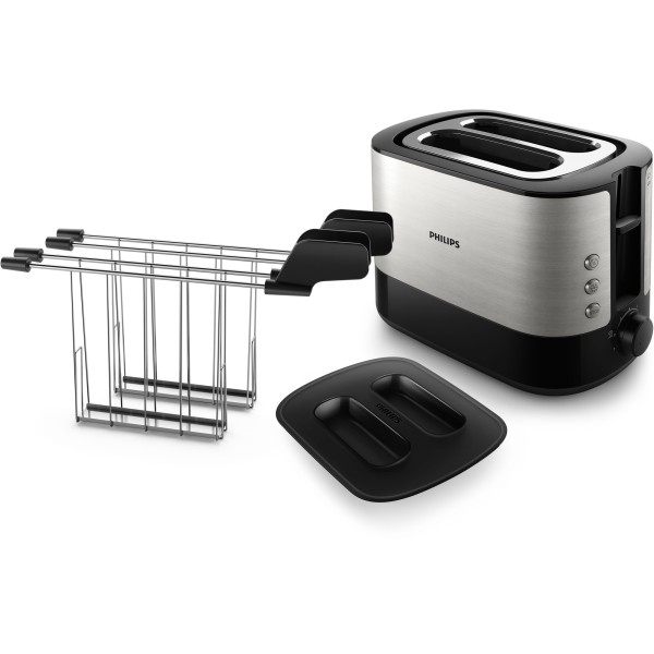 Philips Toaster Viva Collection HD2639/90 Edelstahl/sw