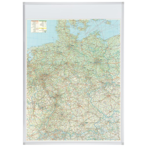 Franken Moderationskarte KA301P 100x140cm Straßenkarte Deutschland
