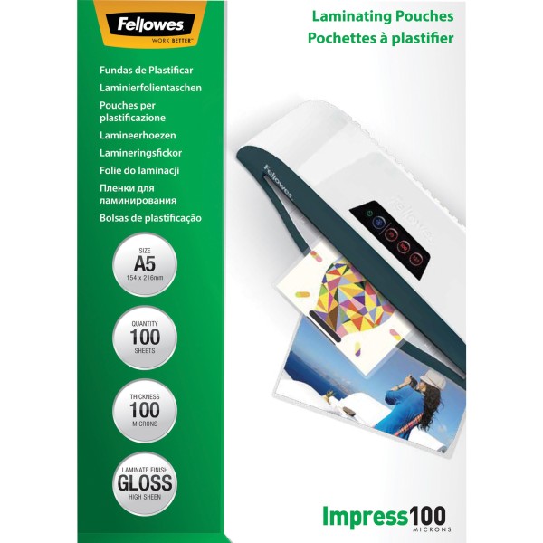 Fellowes Laminierfolie Impress 100 5351002 DIN A5 tr 100 St./Pack.