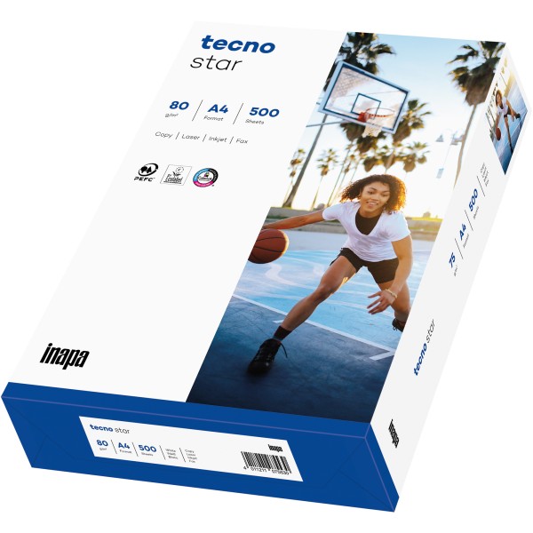 inapa tecno Kopierpapier Star 2100011527 A4 500 Bl./Pack.