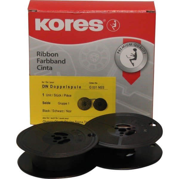 Kores Farbband G001NSS Gr.1D für Triumph Adler Seide schwarz