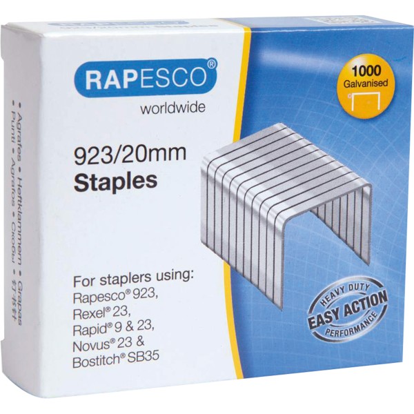 RAPESCO Heftklammern 1241 923/20mm verzinkt