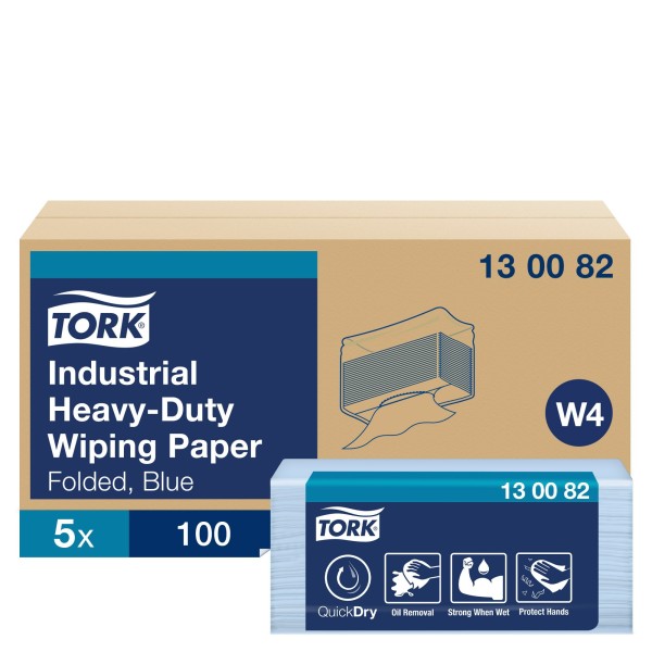 Tork Industrie-Papierwischtücher 130082 extra-stark 5 x 100 St./Pack