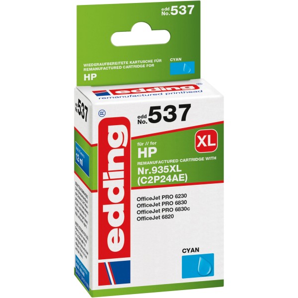 edding Tintenpatrone 18-537 wie HP 935XL C2P24AE cyan