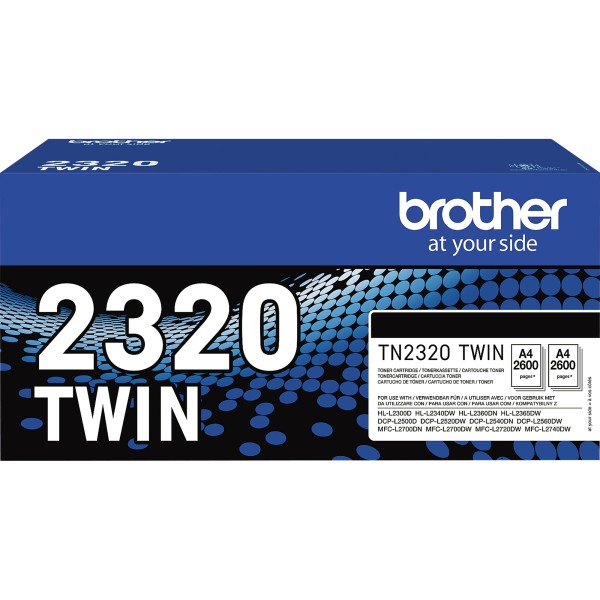 Brother Toner TN2320TWIN 2.600Seiten schwarz 2 St./Pack.