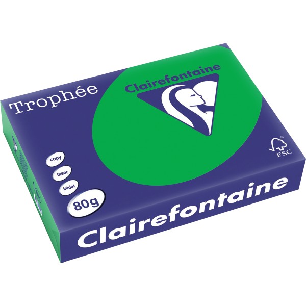 Clairefontaine Kopierpapier 1991C A4 80g billardgrün 500Bl.