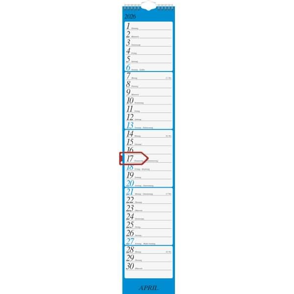 Monatskalender Wandkalender 703309096 12 x 66 cm