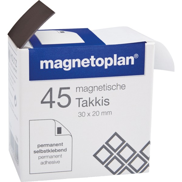 45 x 13 mm  2 Magnete Magnet für Namensschilder, selbstklebend