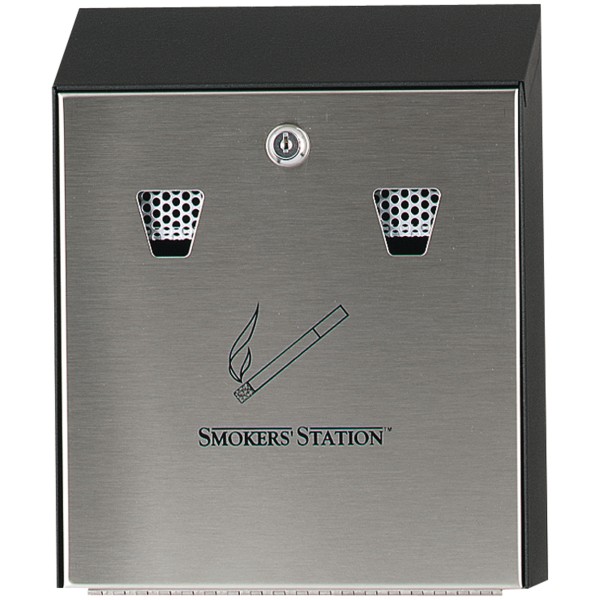 Rubbermaid Wandascher mit Schloss SmokersStation FGR1012EBK schwarz