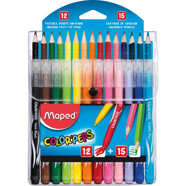 Maped Filzstift/Buntstift Color Peps 897412 sort. 12+15St.