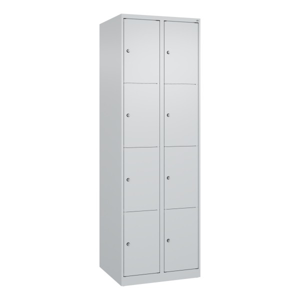 C+P Schließfachschrank Classic PLUS 2x4Fächer 1850x600x500mm l.gr/l.gr