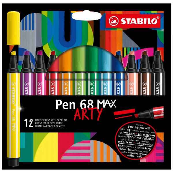 STABILO Filzstift Pen 68 MAX 768/12-21 1+5mm sort. 12St.