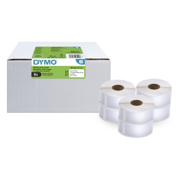 DYMO Vielzwecketikett 2093094 32x57mm 1.000St. 6 Rl./Pack.