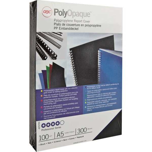 GBC Deckblatt PolyOpaque IB386817 DIN A4 PP weiß 100 St./Pack.