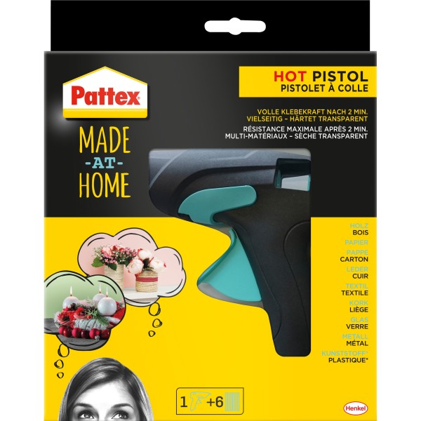 Pattex Heißklebepistole HOT PISTOL PMHHS +6x20g Heißklebesticks
