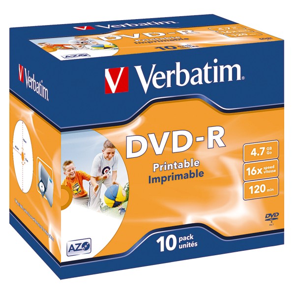 Verbatim DVD-R 43521 16x 4,7GB 120Min. Jewelcase 10 St./Pack